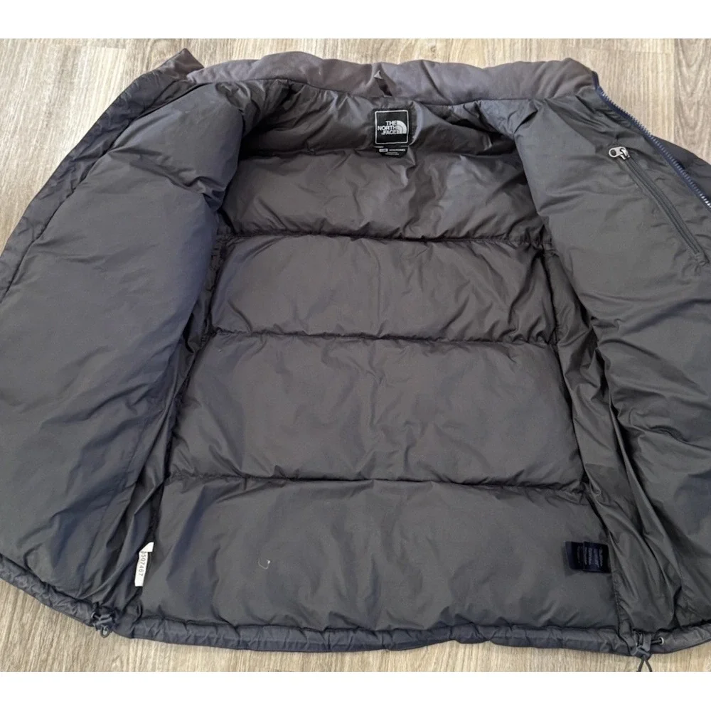 The NORTH FACE  Retro‎ Nupste 550 Down Hooded Puffer Jacket Large Summit Blue